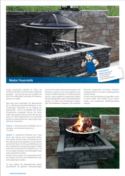 Anleitung für den Bau einer DIY-Feuerstelle mit der Madoc Gartenmauer zum herunterladen