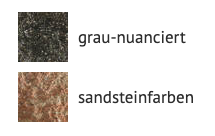Farbvarianten grau-nuanciert, sandsteinfarbend Bruchsteinmauer