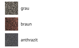 Farbvarianten Pflanzenring: grau, braun, anthrazit